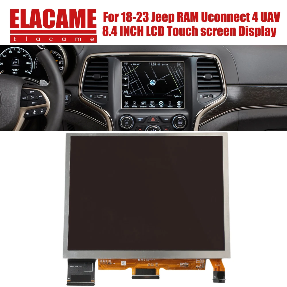 

TDO-XGA0840J00001--V5 V4 V3 V2 V1 8.4" Uconnect 4C UAQ Car LCD Display Add Touch Screen Digiziter For Jeep Grand Cherokee Parts