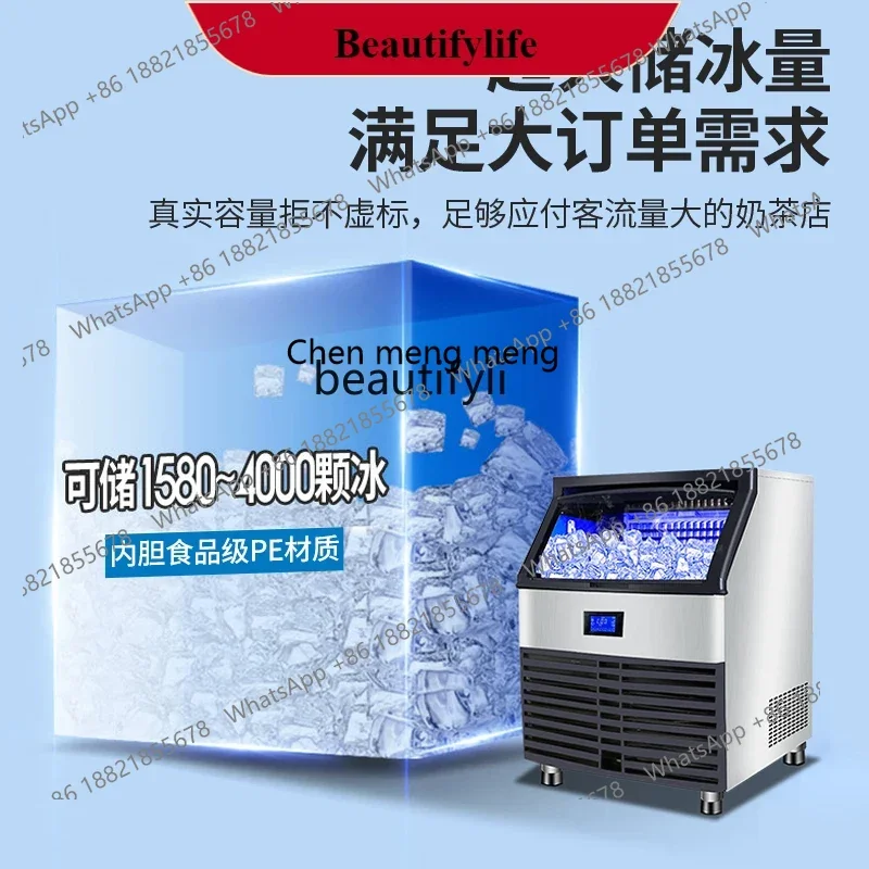 

Лидер продаж, льдогенератор с водяным охлаждением, коммерческий полностью автоматический большой магазин чая с молоком, небольшой лоток для льда, квадратный кубик льда