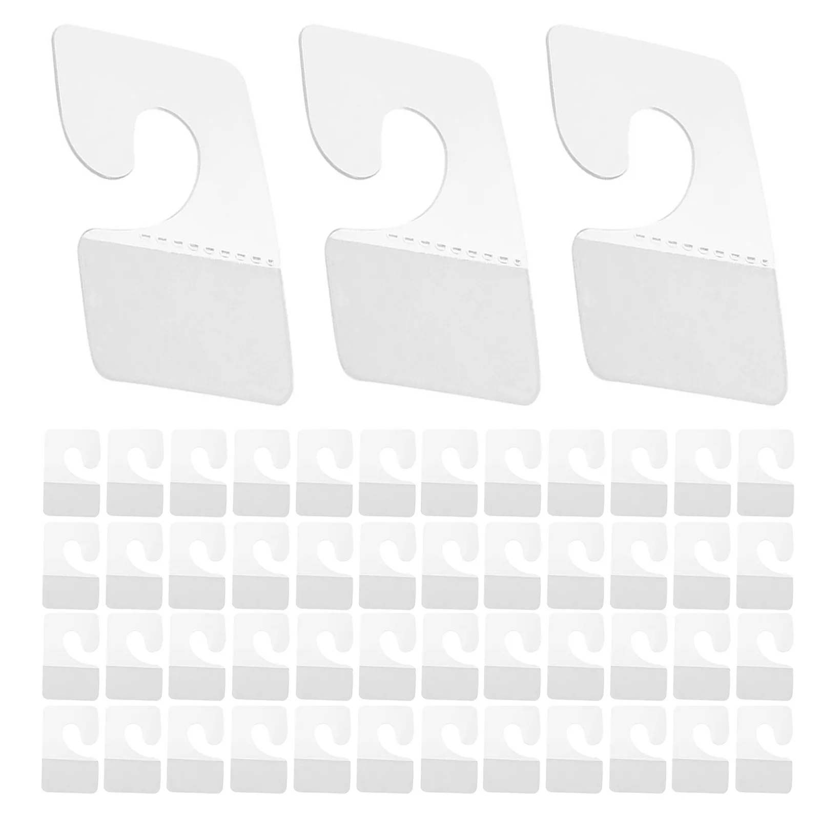 360Pcs Clear Slot Hole Adhesive Hooks Plastic Hanging Tabs Removable Self Adhesive Stickers for Packaging Retail Displays