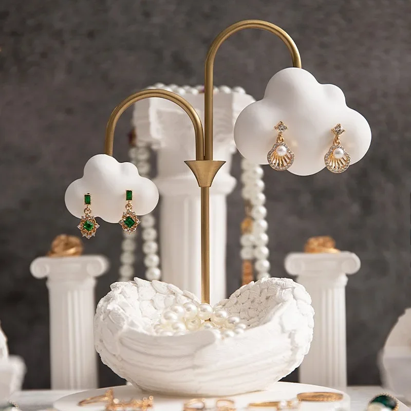 Jewelry display stand Creative plaster small ornament Ring holder Earrings Necklace shelf Storage rack Jewelry display props