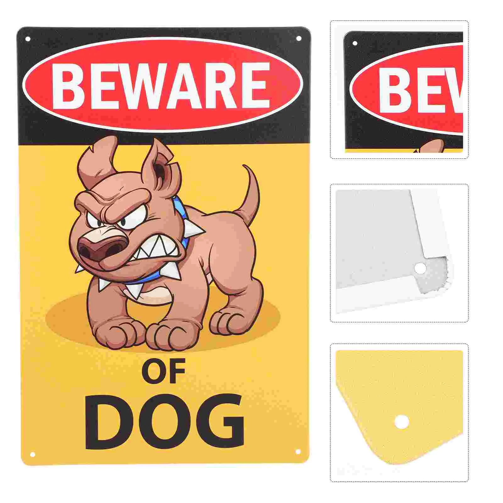 Warning Sign Emblems Garden Decor Dog Caution Board Decorate The Courtyard Painting Vintage Decorative Iron Beware of