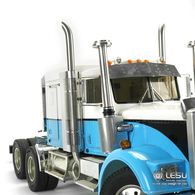 LESU 1/14 RC Truck King Hauler Exhaust Pipes GW-K018 American Truck Style For Tamiya 1:14 Tractor Truck Model Decorative Parts