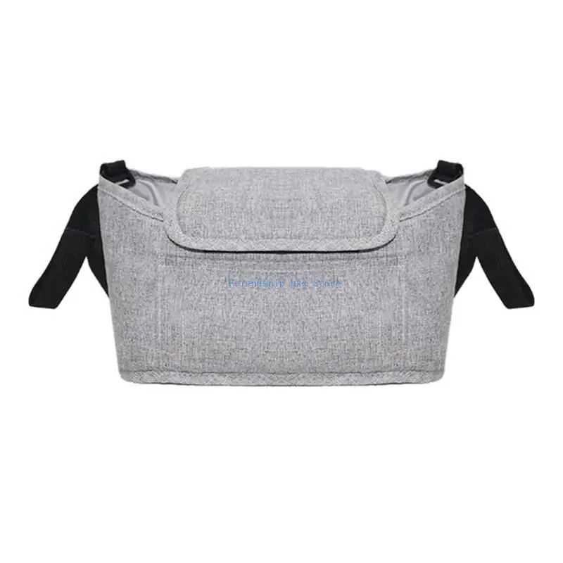 F1CB حقيبة تنظيم عربة الأطفال متعددة الجيوب مضادة للماء وحامل أكواب الحفاضات #1