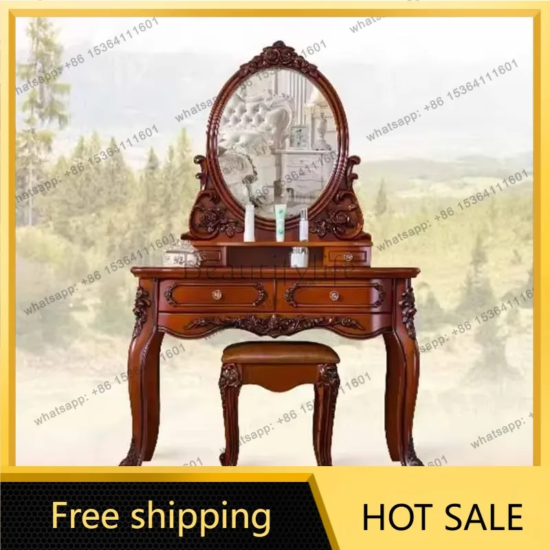 Best Sellers Stool Girl Dresser Eithe Drawers Bedroom Brown Hotel Storage Dressing Table Mirror Makeup Small Comoda Pra Quarto F