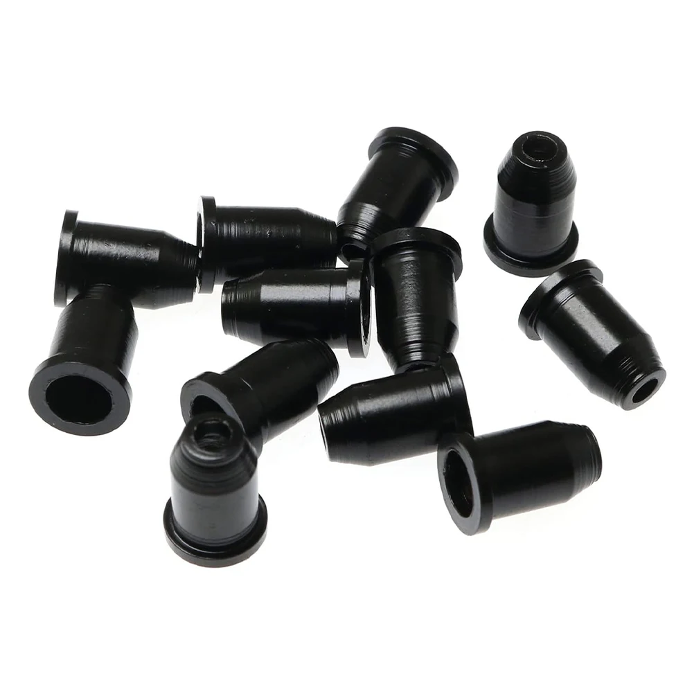 

12 Pcs Electric Guitar Accessories Black String Ferrules Durable Coating Sound Stability Hardware Parts Replacement