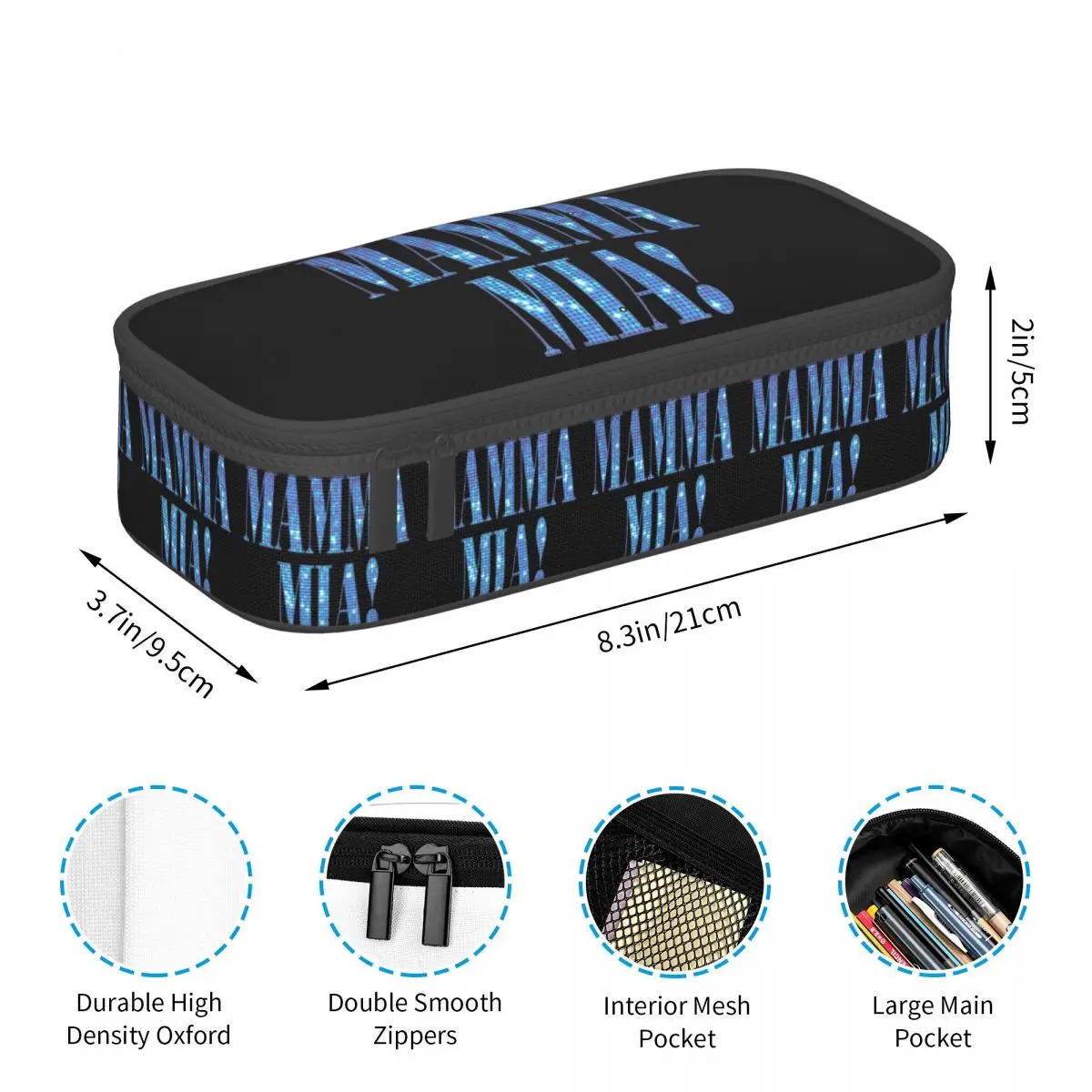 Mamma Mia – Disco Federmäppchen für Kinder, Geschenke, Stiftbox, Bleistiftbeutel, Schreibwaren, Stifthalter, Tasche