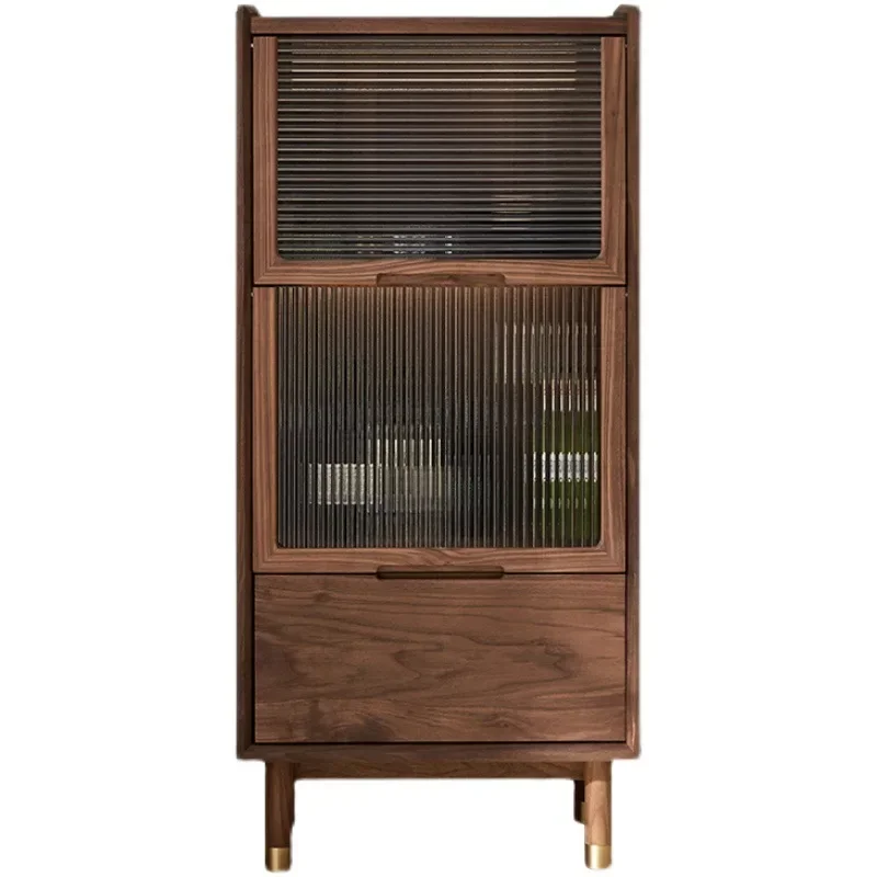 Solid wood chest, living room side cabinet, locker, simple storage cabinet