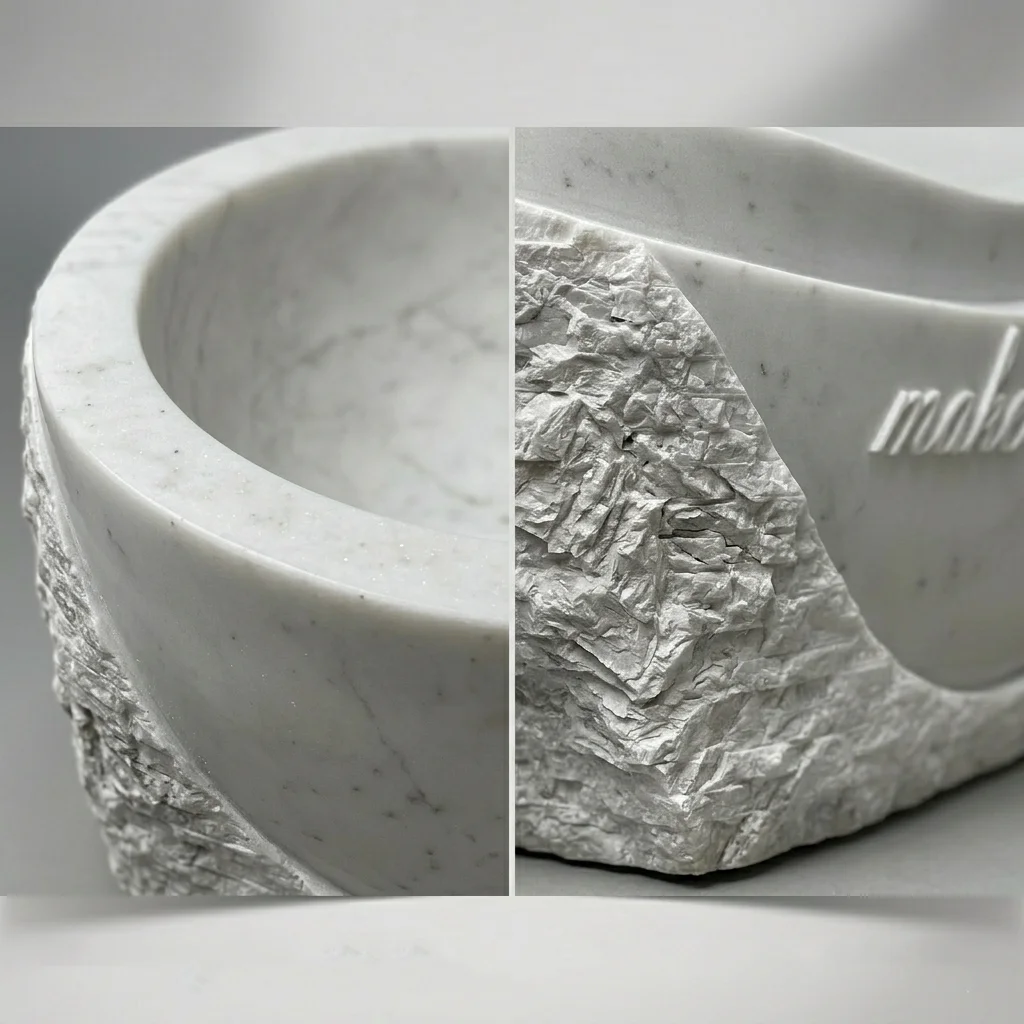 #￥High Class Hand Carved Marble Bathtub Freestanding Round Corner Sculpted Stone Tub for Luxury Hotel Villa Bathroom Project