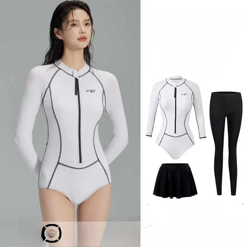 professional-surfing-wetsuit-women's-one-piece-quick-dry-long-sleeve-long-pants-slimming-scuba-diving-suit-for-women