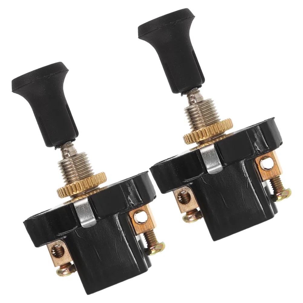 

2pcs Headlight Knob 12V 24V Single Pull Automotive Switch For Truck Boat Motor Start Universal Fog Light Replacement Cord Switch