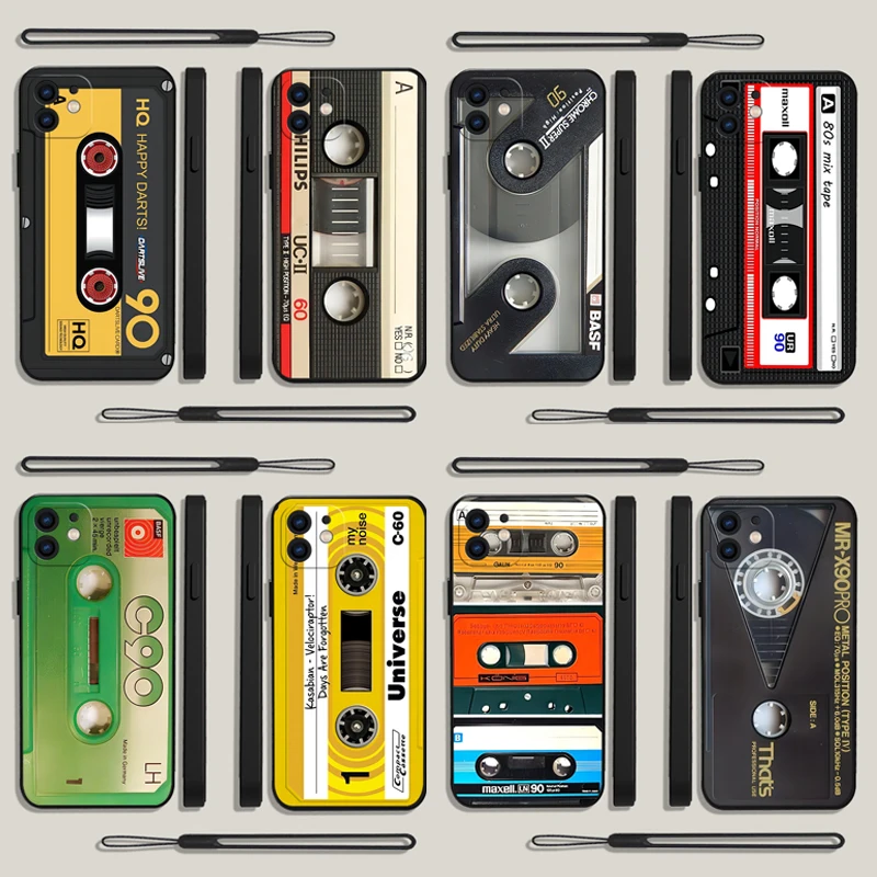 Magnetic Radio Tape Cassette Phone Case For Samsung Galaxy S24 S23 S22 S21 S20 Ultra Plus FE S10 S9 Note 20 ultra 10 Plus Cover