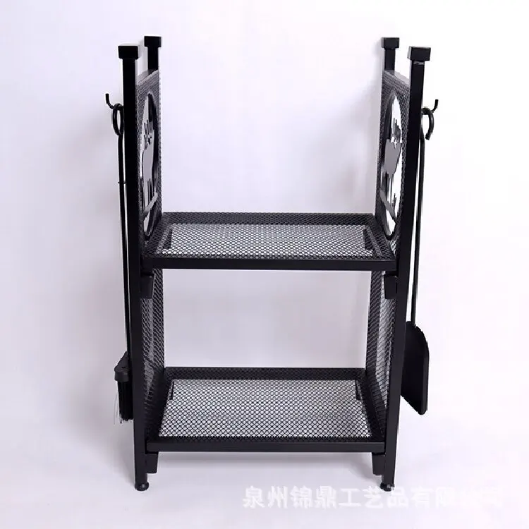 Double-decker firewood rack, firewood tool rack, wood storage rack, wood storage , indoor and outdoor wood stacking iron