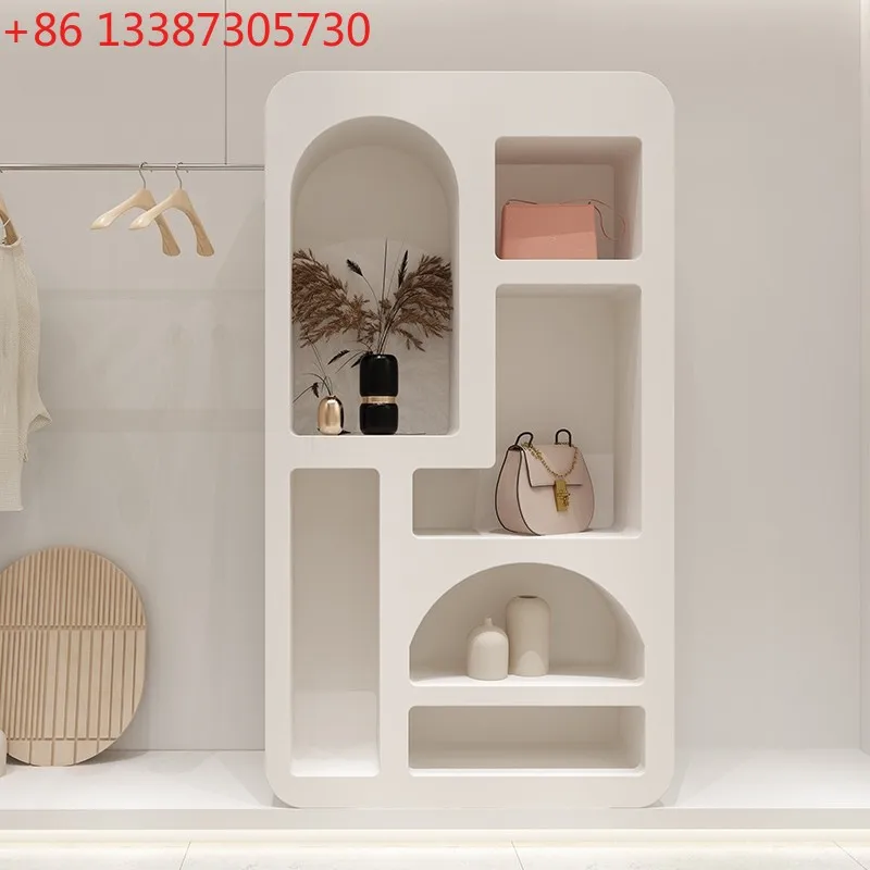 

Creative art arched bookshelf piano paint display cabinet modern simplicity