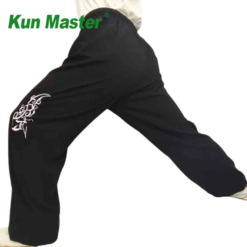 Tai Chi Pants Elastic Waist Wushu Kung Fu Good Drape Trousers Loose Martial Arts Uniform for Adults and Kidsfor Yoga & Training