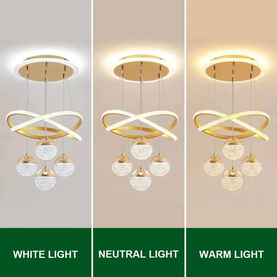 LED Lamp Dining Room Living Ring Dimmable Bedroom Kitchen Interior Linea Ceiling Round Modern Led Ring Chandelier Pendant Light