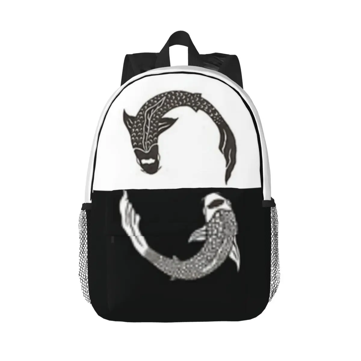 

Yin And Yang Koi Fish Printed Lightweight Casual Schoolbag For School, Outdoor, Shopping, Office 15inch