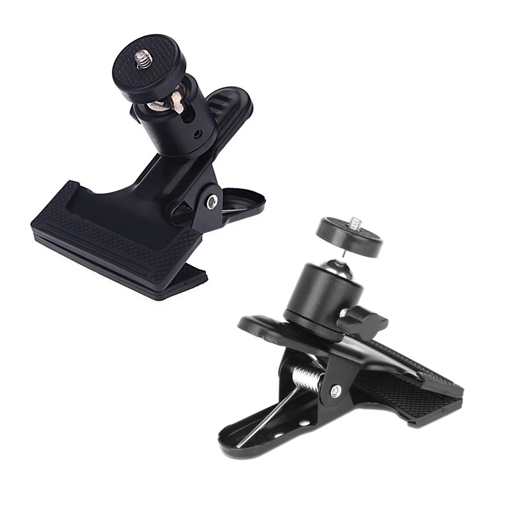 

1pc Action Camera Clamp Lightweight Mini Jaw Mount For Handlebar Seatpost Ski Pole 1/4 Thread Photography Accessories Kit