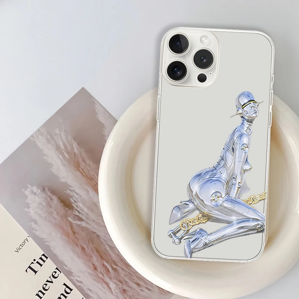 Art H-Hajime-S-Sorayamas Phone Case for iPhone 12 11 13 14 15 16 Max Pro Plus Transparent Soft Shell