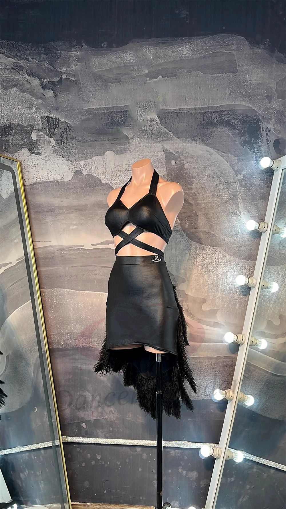 

Latin Dance Adult Children'S Dress High-End Customized Feather Skirt Precisely Tango Women'S Professional Clothing