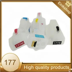 For HP 177 Refillable Ink Cartridge Replacement for HP177 Photosmart C5100 C5140 C5183 C6270 C6280 C6180 3110 3210 Printer