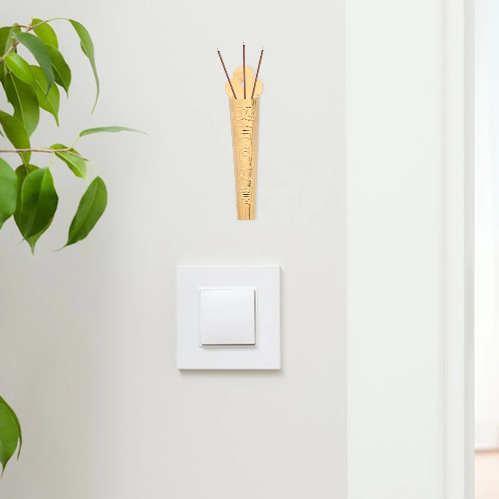 2 قطعة حامل البخور الذهبي الحائط لا الحفر معلقة الموقد لغرفة الصلاة في الهواء الطلق باب الله مبخرة ديكور أنيق