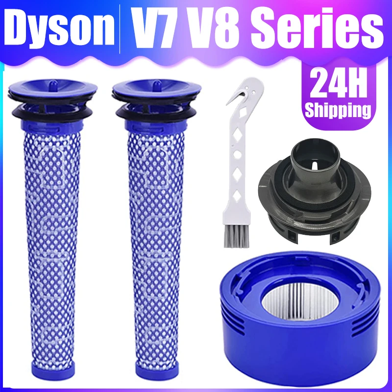 Filtros de repuesto HEPA Post para Dyson V8 V7, dispositivo de filtrado de aspiradora de mano inalámbrica, repuestos