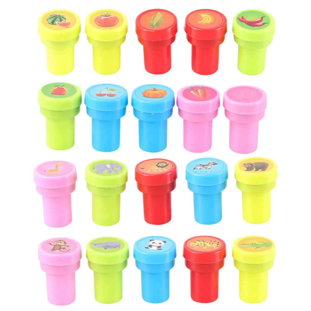 

30Pcs Cartoon Stampers Children Seal Stamps Party Favor Educational Craft Supplies Cartoon Stampers Festival Seal Toys