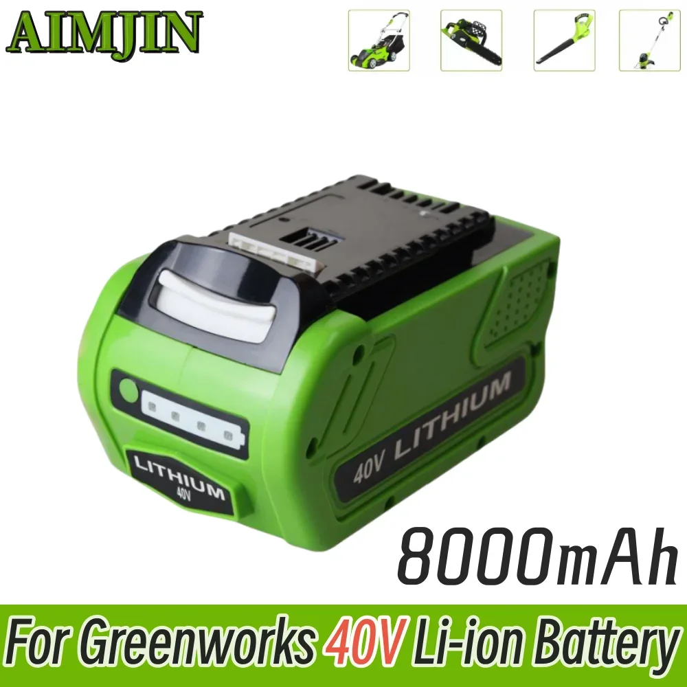 

40V 18650 Li-ion Rechargeable Battery 40V 8000mAh For GreenWorks 29462 29472 29282 G-MAX GMAX Lawn Mower Power Tools Battery