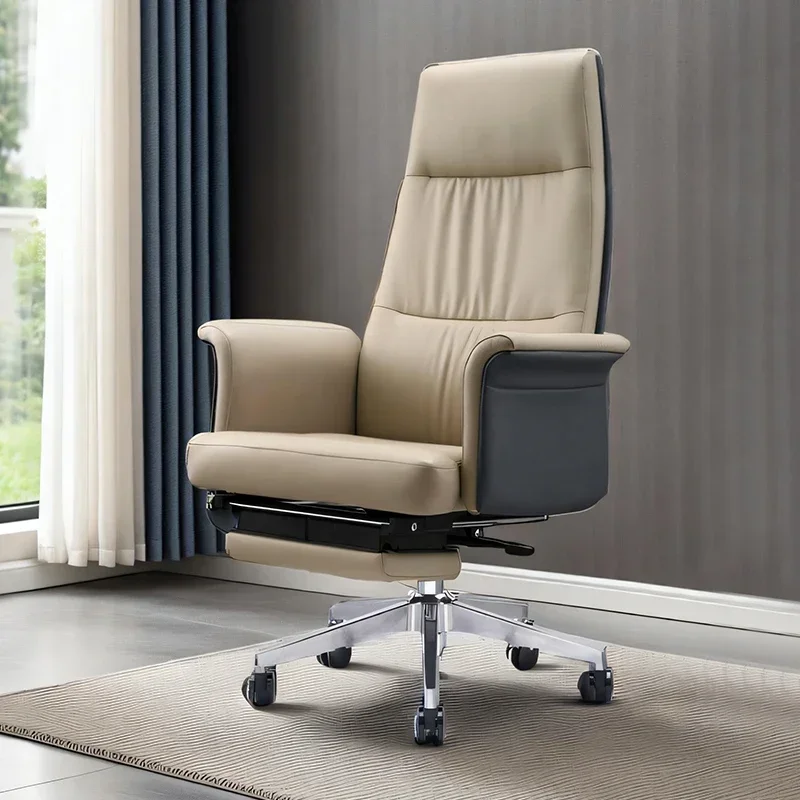 Home Boss Manager Office Chair, Simple and Modern Home Computer, Lunch Break Leather Chair, Sitting for A Long Time Without Fati