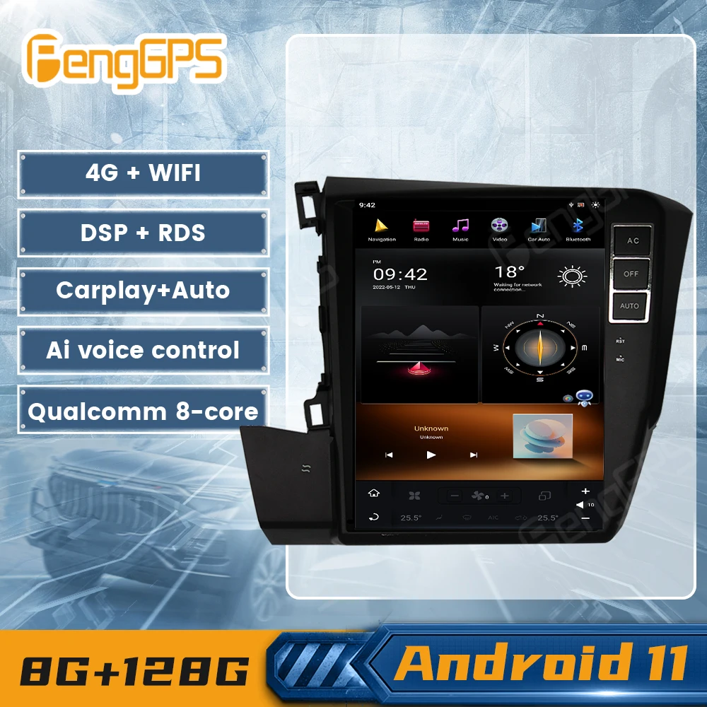 

10.4" Android GPS Navigation For Honda Civic 2012-2015 DVD Player Car Radio Multimedia Player Auto Stereo Apple Carplay Headunit
