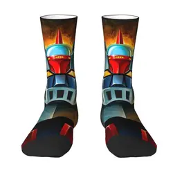Fashion Print UFO Robot Mazinger Z Socks for Men Women Stretchy Summer Autumn Winter Anime Manga Crew Socks