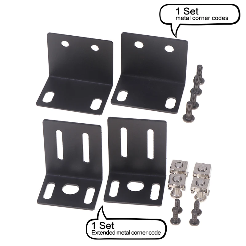 1 Set Metal 1U Rack Mount Ear With Screws High Quality Rack Mounting Bracket For Wireless System Receiver Host Chassis