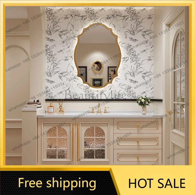 LJY Funky Creative Bathroom Cabinet Display Improvement Princess Bathroom Cabinet Minimalist Sink Designer Gabinete Salon Furnit