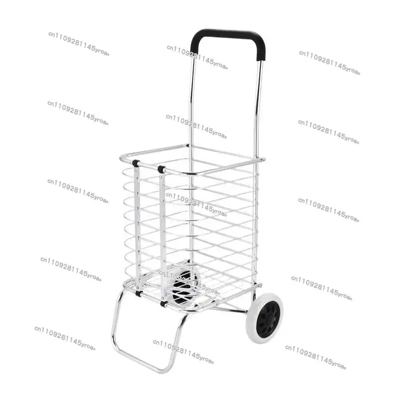 Y Portable Shopping Carts Household Grocery Shopping Carts With Aluminum Alloy Folding Iron Fence Large Capacity Elderly