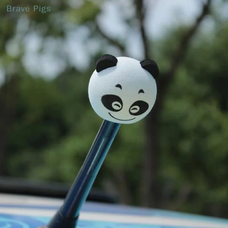 Cute Panda Car Antenna Aerial Ball EVA Topper Truck SUV Pen Decor Gift Toy