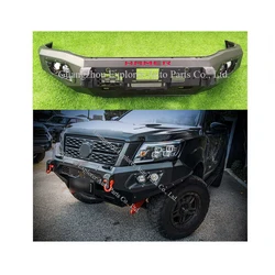 Car Steel Front Bumper Bar for Nissan Navara NP300 2021-2023 with Led Light Bracket Car 4X4 Accessories Car Bumpers for NP300