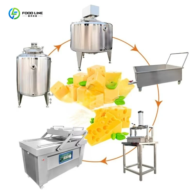Customized 1000L Cheese Process Line Cheese Vat Stretch Cooker Make Machine Industrial Equipment