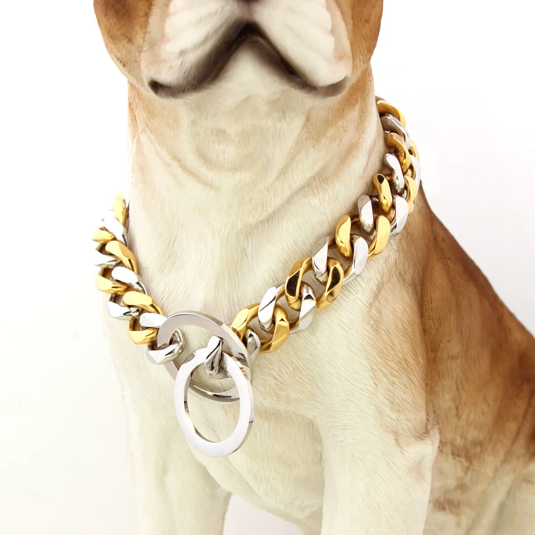 

15.0mm Dog Collar P chain pet Collars Stainless steel dog neck chain Metal Dog Training Iron Collars for dogs lead leash