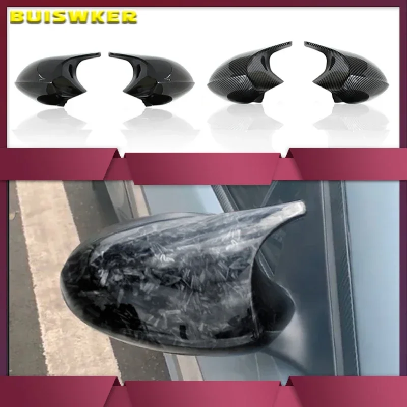Rearview Mirror Covers for Bmw 1 3 Series E90 E91 E92 E93 E80 E81 E87 E88 Rear-View Carbon Fiber Gloss Black