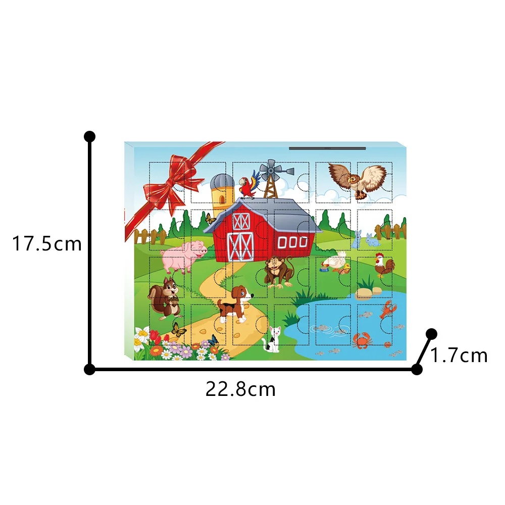 2025 Christmas Series Building Blocks Advent Calendar Gift Box 24Days Countdown Calendar Box Christmas Tree Bricks Animal Model