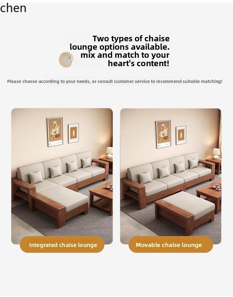 ZML Solid Wood Sofa Living Room Home Use Full Solid Wood Furniture Set Small Apartment Dual-use Natural Wood Sofa Bed