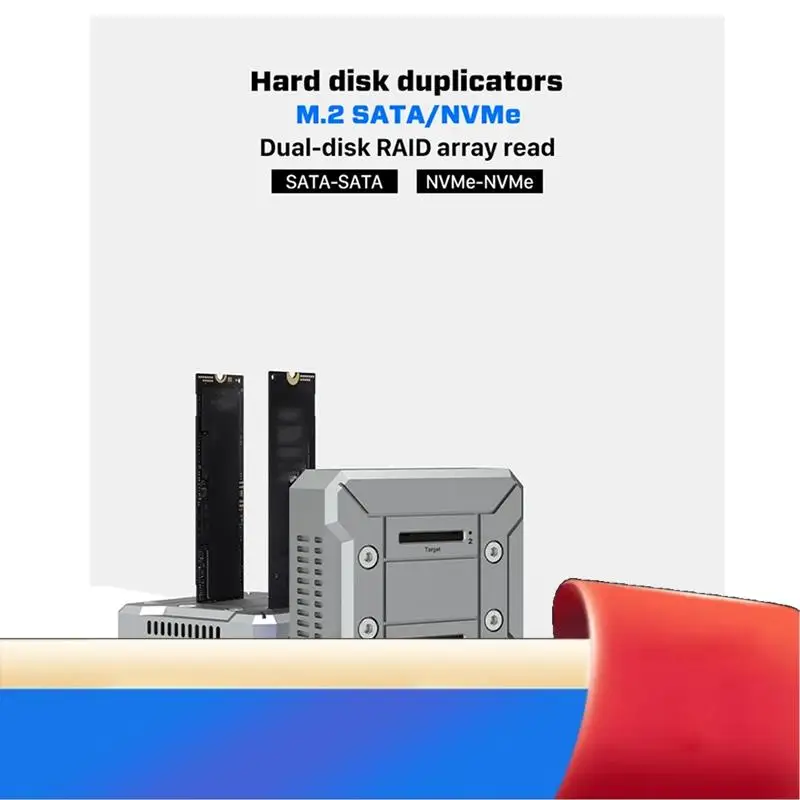 

Двухпроцессорный жесткий диск M.2 Nvme/Nvme SSD RAID10, док-станция, автономный клон M.2, SSD Дубликатор, вентилятор, охлаждающая матрица-X62A