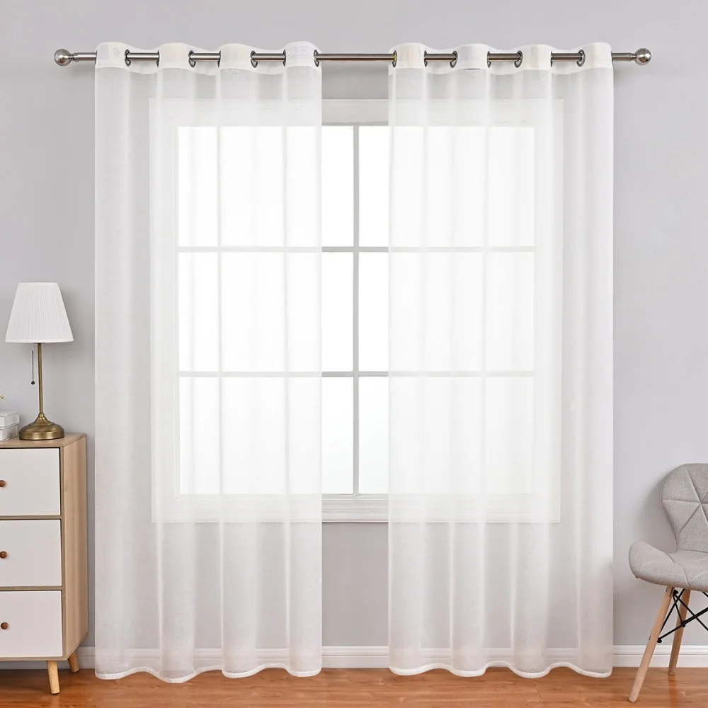 350cm Extra High Living Room Sheer Window Curtains Modern Light Flitering White Bedroom Tulle Curtains Customize Accept