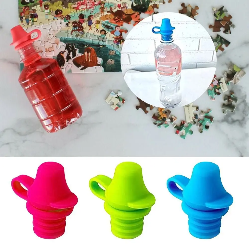 Anti-Spill Water Bottle Cap Colorful Silicone Bottle Lid Stopper Leak Free Fresh-keeping Top Spout Adapter Kids Adults