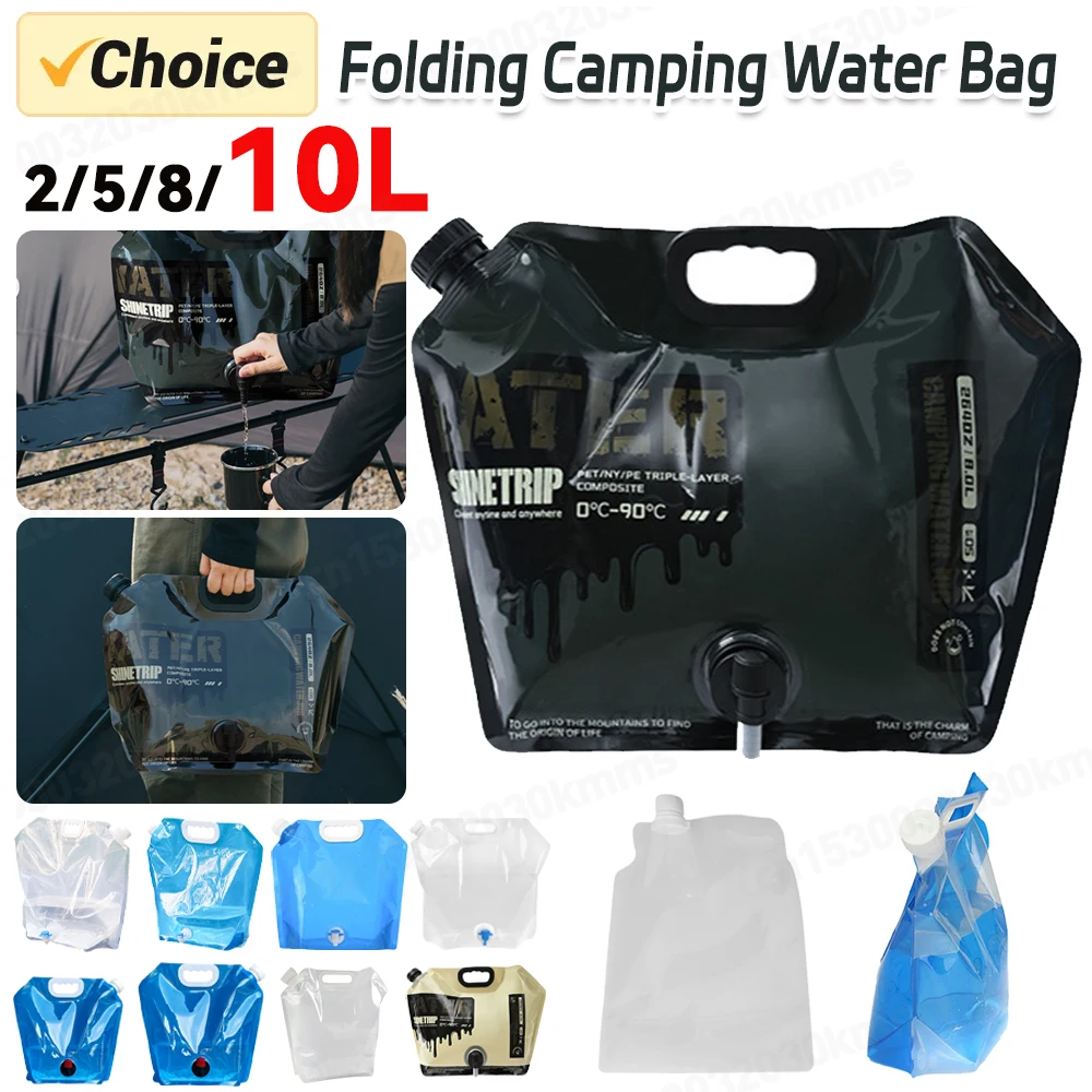 /10l Wassers ack mit großer Kapazität tragbarer Klapp eimer Wasser behälter Outdoor Travel Camping zusammen klappbarer Beutel Camping zubehör