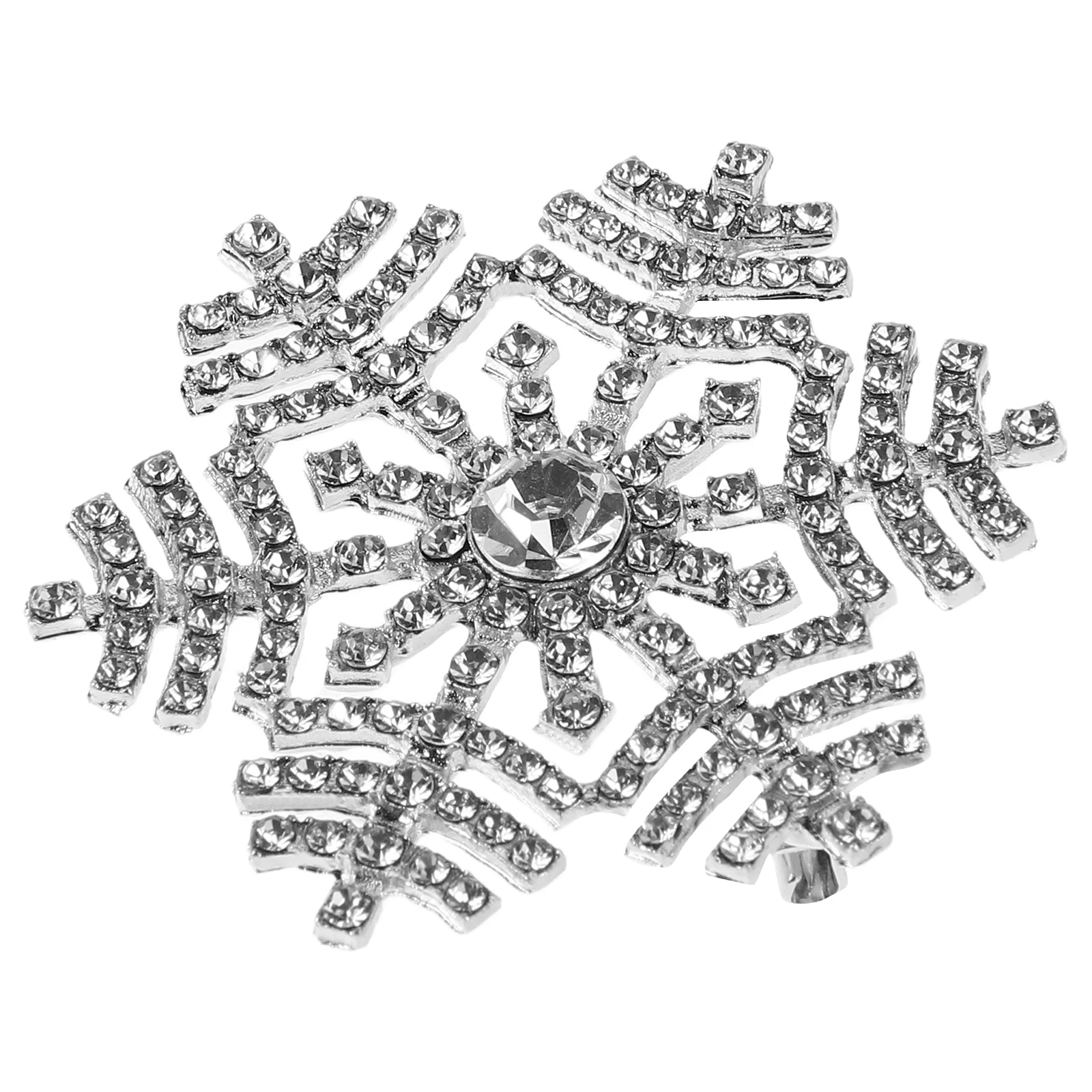 

Snowflake Rhinestone Brooch Vintage Wedding Pin Women'S Fashion Jewelry Decorative Badge Costume Accessory For Clothes Hat