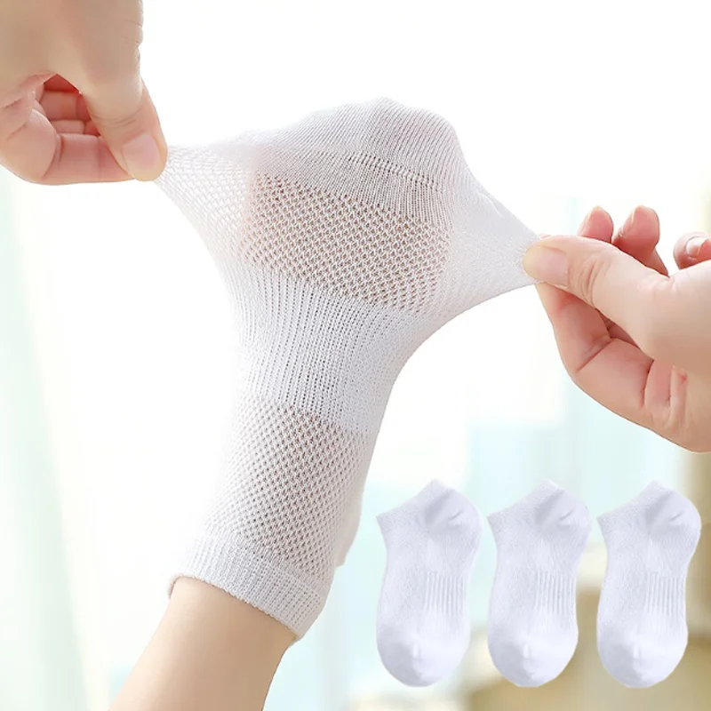 New thin white mesh socks for boys and girls