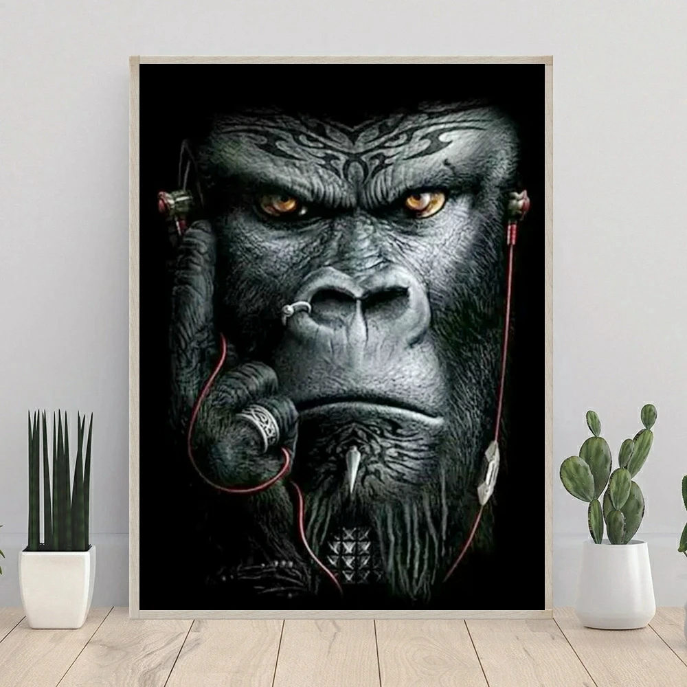 Monkey Gorilla Ape 5D DIY AB Diamond Painting Mosaic Embroidery Animal Full Square Round Cross Stitch Picture Home Decor Gift