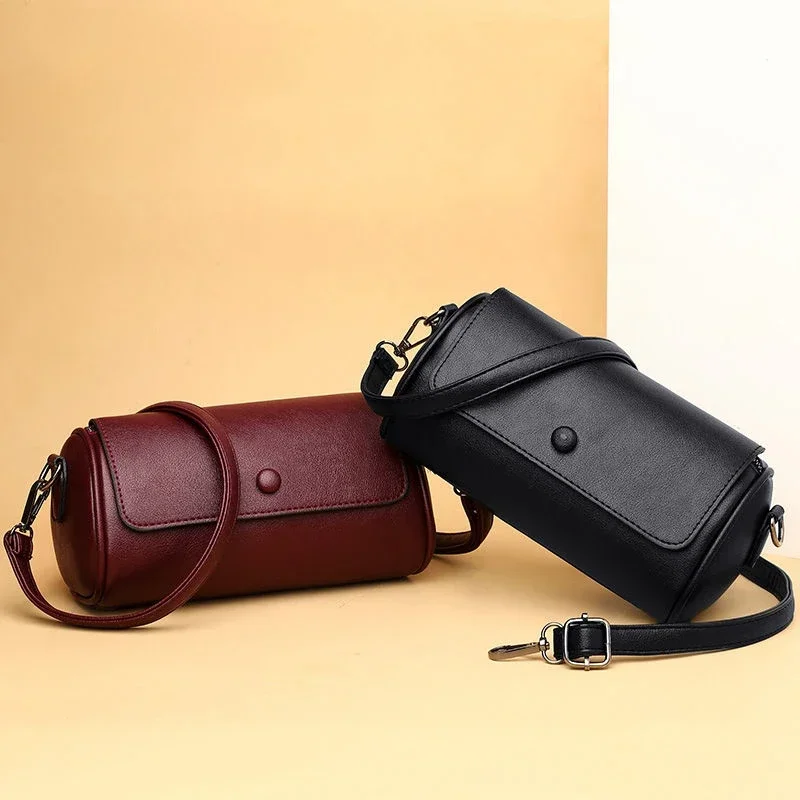 High Appearance Level High Quality Small Bag Women New Fashion Cylinder Single Shoulder Crossbody Bag Boston Pillow Lady Package