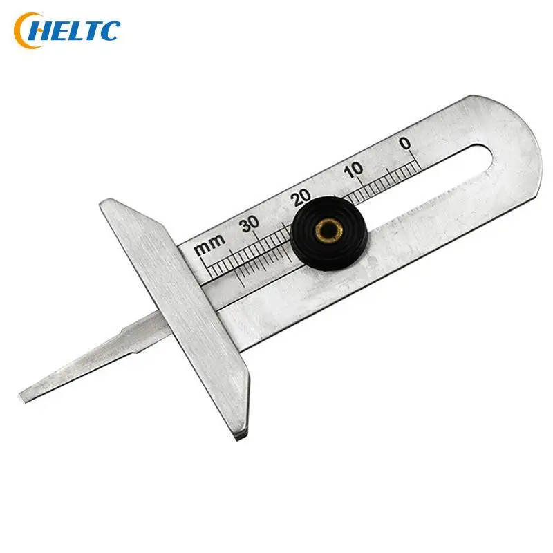 Stainless Steel Car Tyre Tire Tread Depth Gauge Meter Ruler Caliper Measuring Tool For Moto 0-30mm 0-50mm 0-60mm Car Tyre Gauge